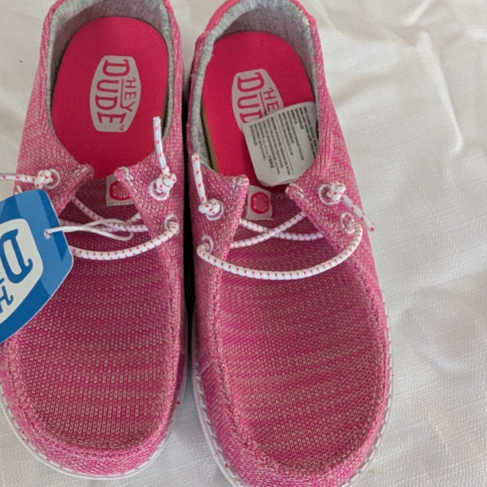 Hey Dude Kids Moccasins in Pink - Picture 5 of 5